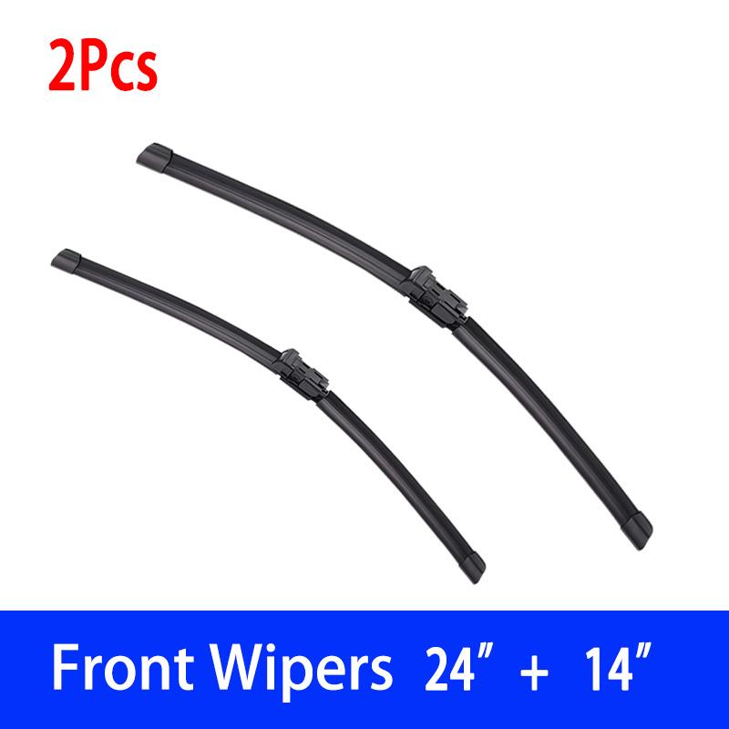 Wiper Blades For FIAT 500 312  2007-2017 Front  Windshield Clean Window Windscreen Auto Parts Car Rain Brushes 24''+14''