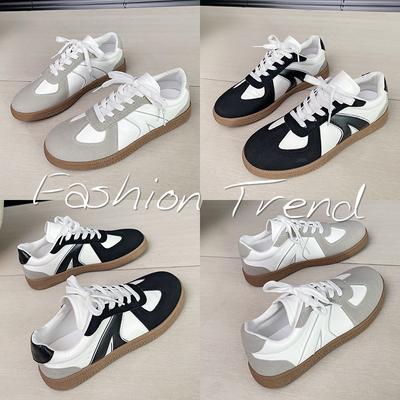 Takeaway Large-size Flat-bottomed Casual Lace-up Sports Single Shoes 22 Autumn New Lace-up German Training Shoes