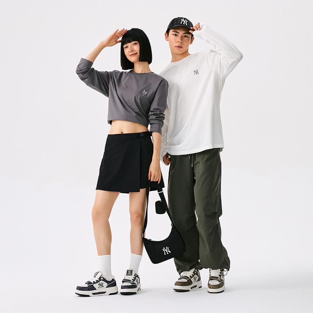 New MLB New York Yankees Basic Collection 25FW Long Sleeved T Shirt Unisex Standard 3ATSB0154-50IVS