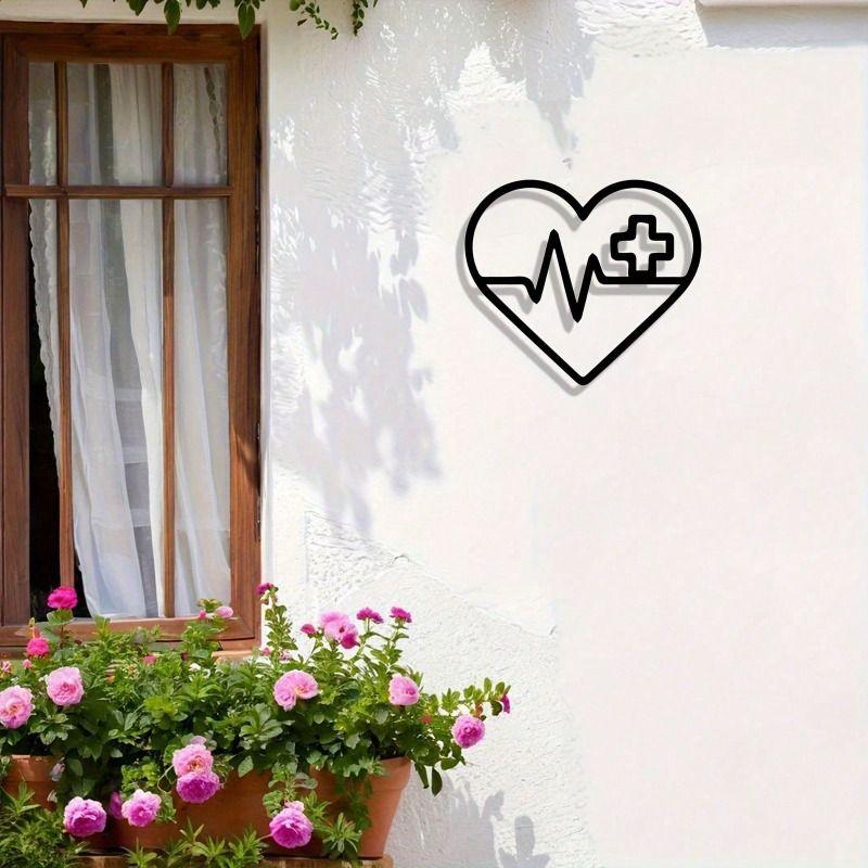 Metal Penguin Wall Art Geometric Vintage Decor Living Room