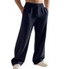Herren einfarbige Cord-Hose mit Kordelzug und weitem Bein, lässig