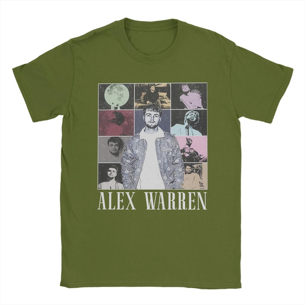 Alex Warren Tour Music  TShirts Men  Amazing Pure Cotton Tee Shirt Round Collar Short Sleeve T Shirt Gift Idea Clothes