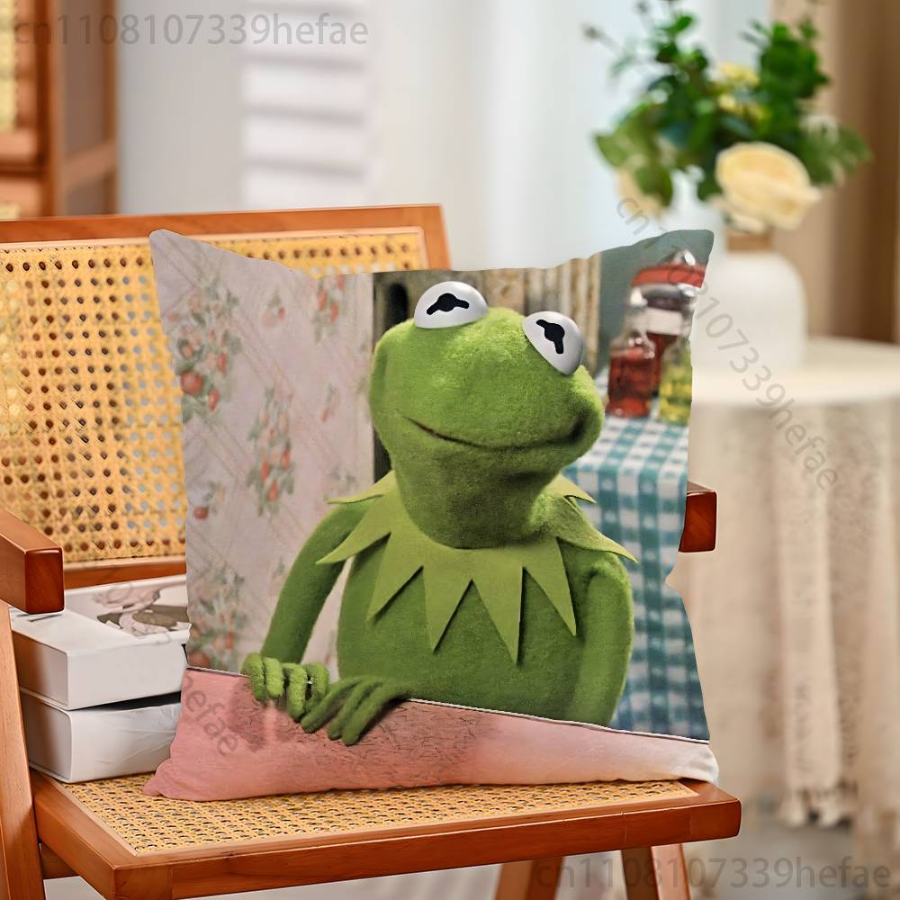 KKermit The Frog Print Polyester Pillow Case for Valentine gift Home Sofa Cushion Cover Decoration Custom