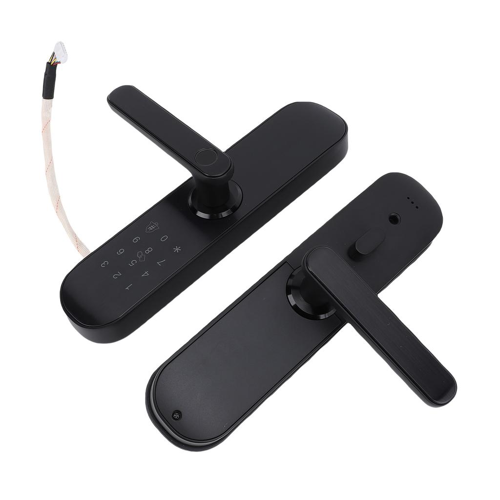 Fingerprint Keypad Door Handle Lock App Control Emergency Power Supply Keyless Entry Door Handle Lock for 35mm To 80mm