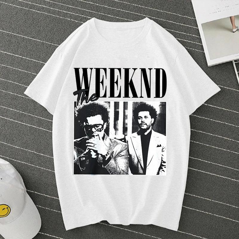 Pop Singer Artist The Weeknd Print Anime Tops Tees Clothes Unisex T-shirt Women Cartoon Tee Short Sleeve Fashion Girls T Shirt