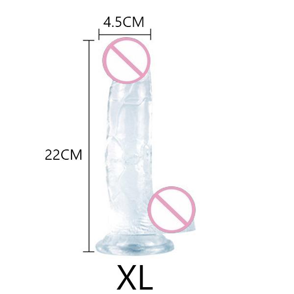 Erotic Soft Jelly Dildo Anální anální zátka Realistický penis Dospělí Produkt Silná přísavka Dick Sexuální hračky pro ženy