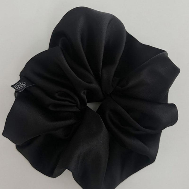 For Basic Satin Scrunchie_Large_Black