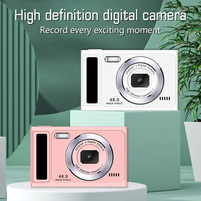 48Mp Çift Lensli 2.8 İnç Dijital Video Kamera Ips 4K Dijital Kamera Af 16X Dijital Zoom Flaş Çocuklar İçin Öğrenci Doğum Günü Hediyesi