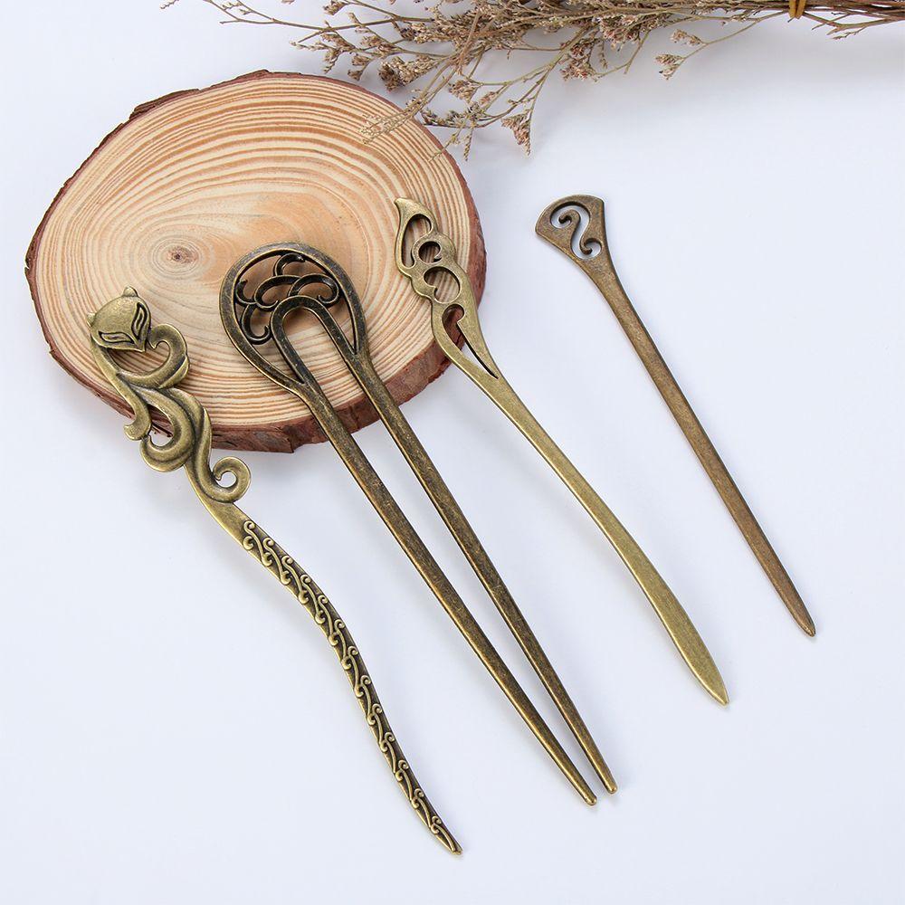 Hair Fork Hair Accessories Vintage Metallic Vintage Hair Sticks Hair Clip Bronze Hairpins Hairpin
