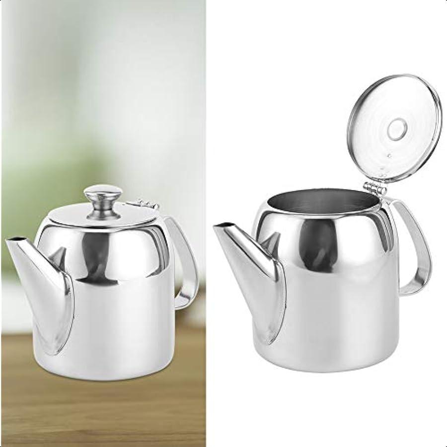 0.5 L Stainless Steel Teapot Coffee Pot Teapot Stainless Steel Kettle Cold Water Jug Short Spout for Restaurants Conference Roo