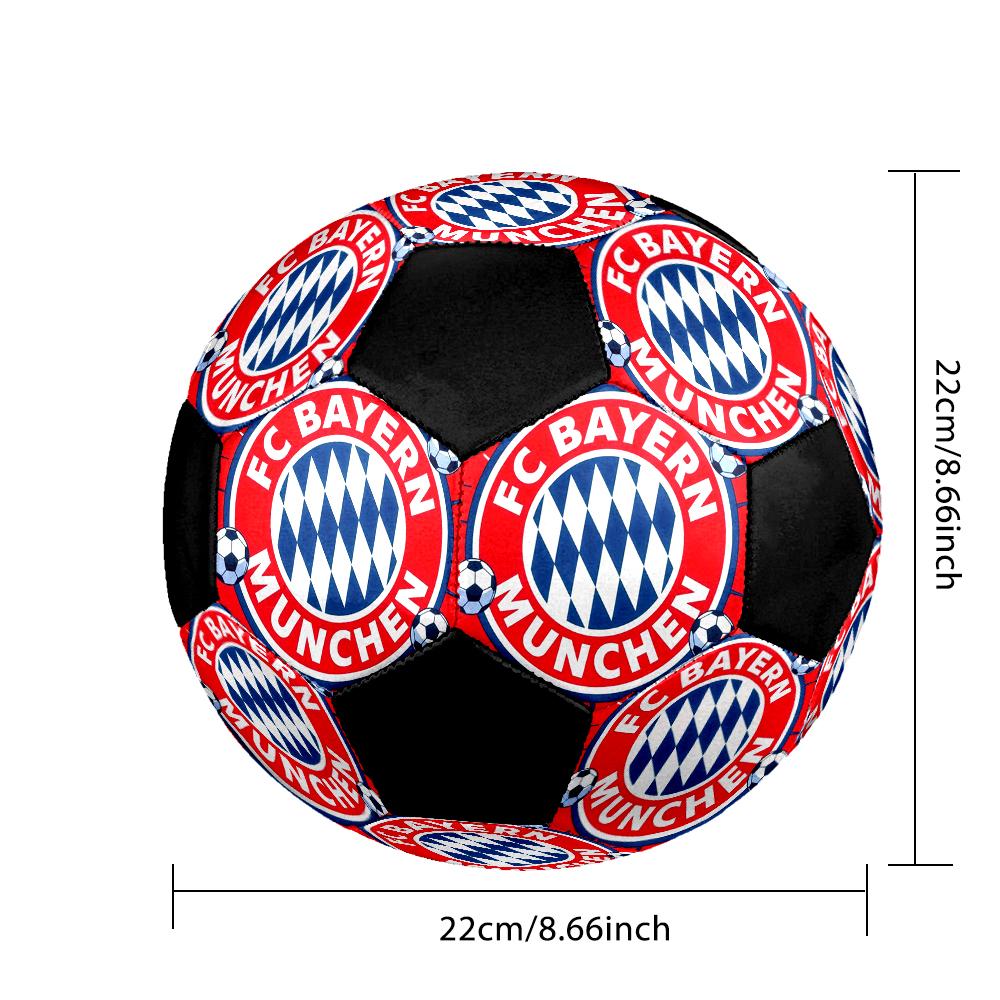 FC Bayern Munich Indoor Soccer Ball Colorful Machine Stitched PVC Size 5 Team Training Competition Ready Durable High-Bounce Cool Sports Gift