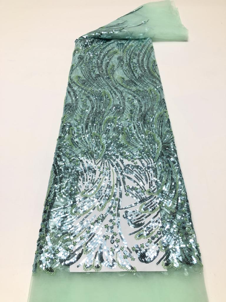 African Lace Fabric Sequins Embroidery Nigerian Bridal 2025 High Quality French Tulle Lace Fabric For Wedding Dress Women Sewing