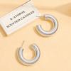 European and American Acrylic Gold-plated Stud Earrings Jewelry Personalized Fashion High Sense Gold Creative Circle Set