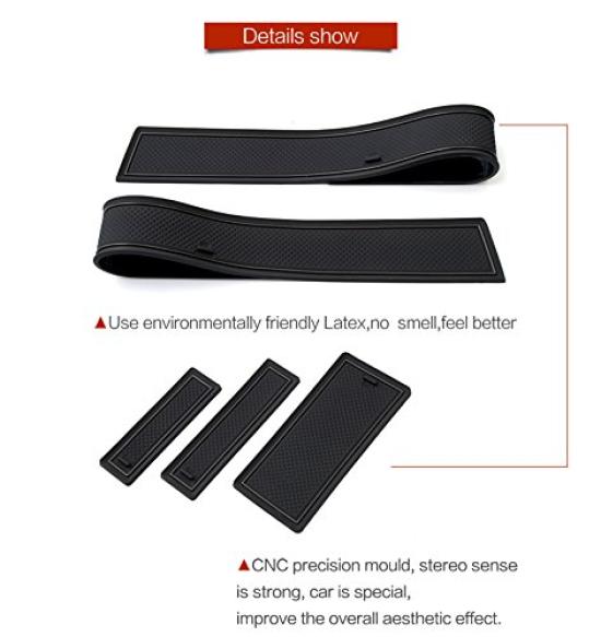 Door Pocket Mats for Honda New Step Wagon RP Type Step Wgn Interior Parts Rubber Mat Mat Accessories 24P RP1~RP5 2015-2022 Non-slip (black)