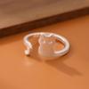 New Fashion Simple Small 925 Sterling Silver Jewelry Not Allergic Fresh Rachel Cat Animal Opening Rings    R029