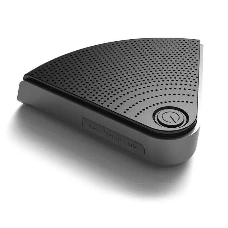 Конференц-динамик и микрофон, USB и Bluetooth-динамик с 3 микрофонами с шумоподавлением для домашнего офиса, совместимый с iOS и Android