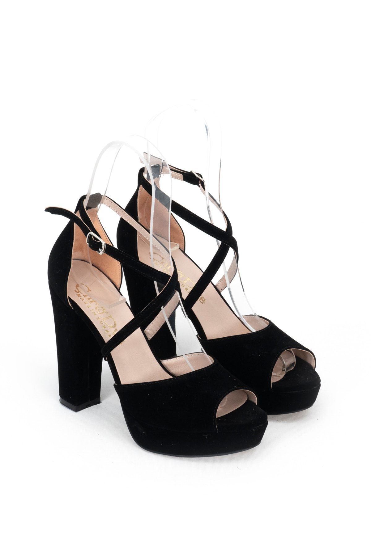 

Women s Fashion Style High Heels Black Suede Party Wedding Evening Dress Shoes 35