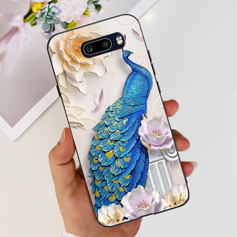 For LG G8X ThinQ Case Camera Protection Soft Clear Back Cover For LG V50S Thinq LGV50 ThinQ Phone Bumper Marble Skull Pattern
