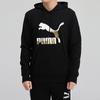 PUMA CLASSICS Sweatshirts Men's Black Gold Hooded Moderate Regular 599300-51