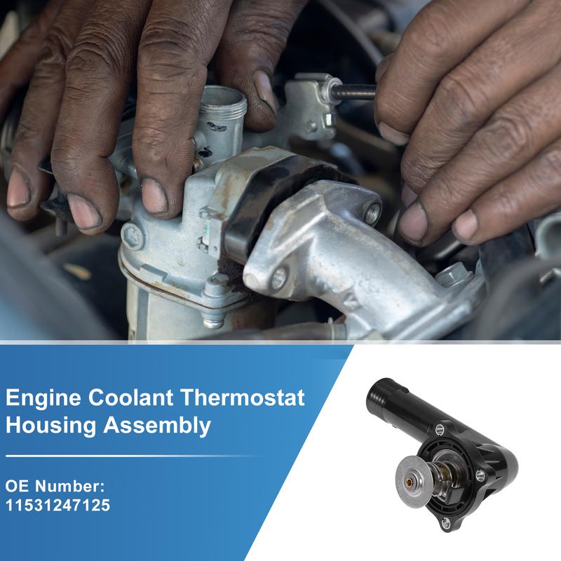 X Autohaux Engine Coolant Thermostat Housing Assembly No.11531247125 for BMW 3 Series E36