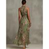 2026 new summer European and American women's clothing neck mesh sleeveless sexy elegant dress long dress