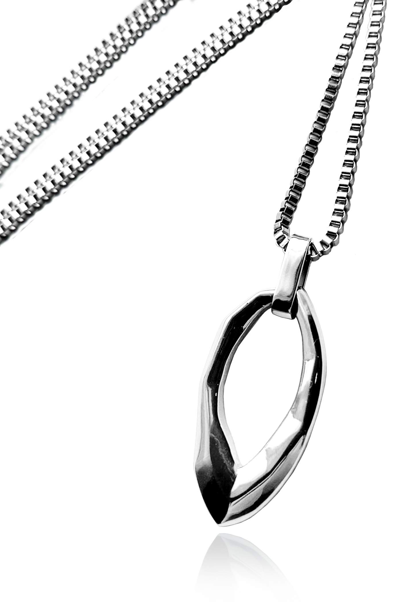

Necklace Pendant Accessory 316L Surgical Stainless Steel Hypoallergenic Silver GEM [RaHash] Men s