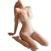 Spitzen-Dessous mit offenem Schritt: Sexy, durchsichtiger Nachthemd-Verführungsmantel