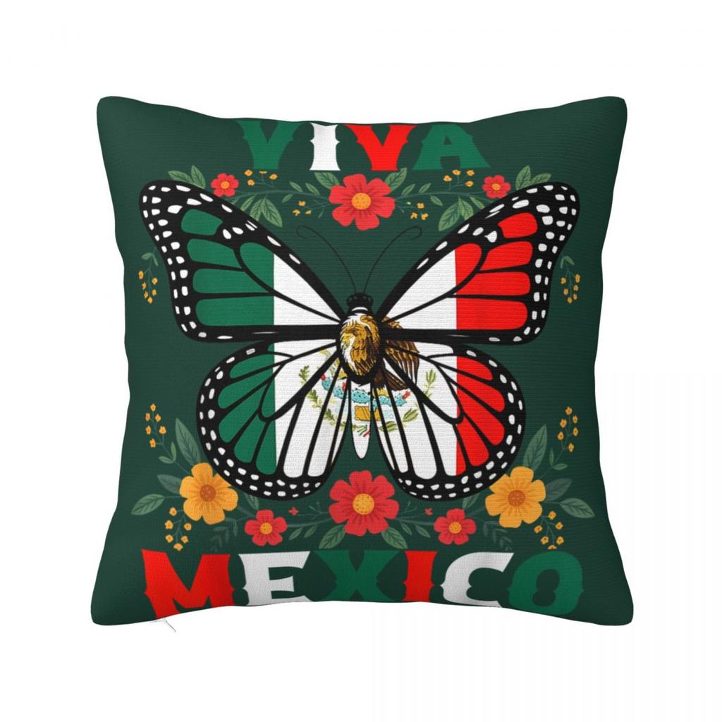 Pillow Case Viva Mexico Boy Girl Maracas Guitar Mexican Square Pillow Cover Cushion Cover Pillowcases For Sofa Home Decoration