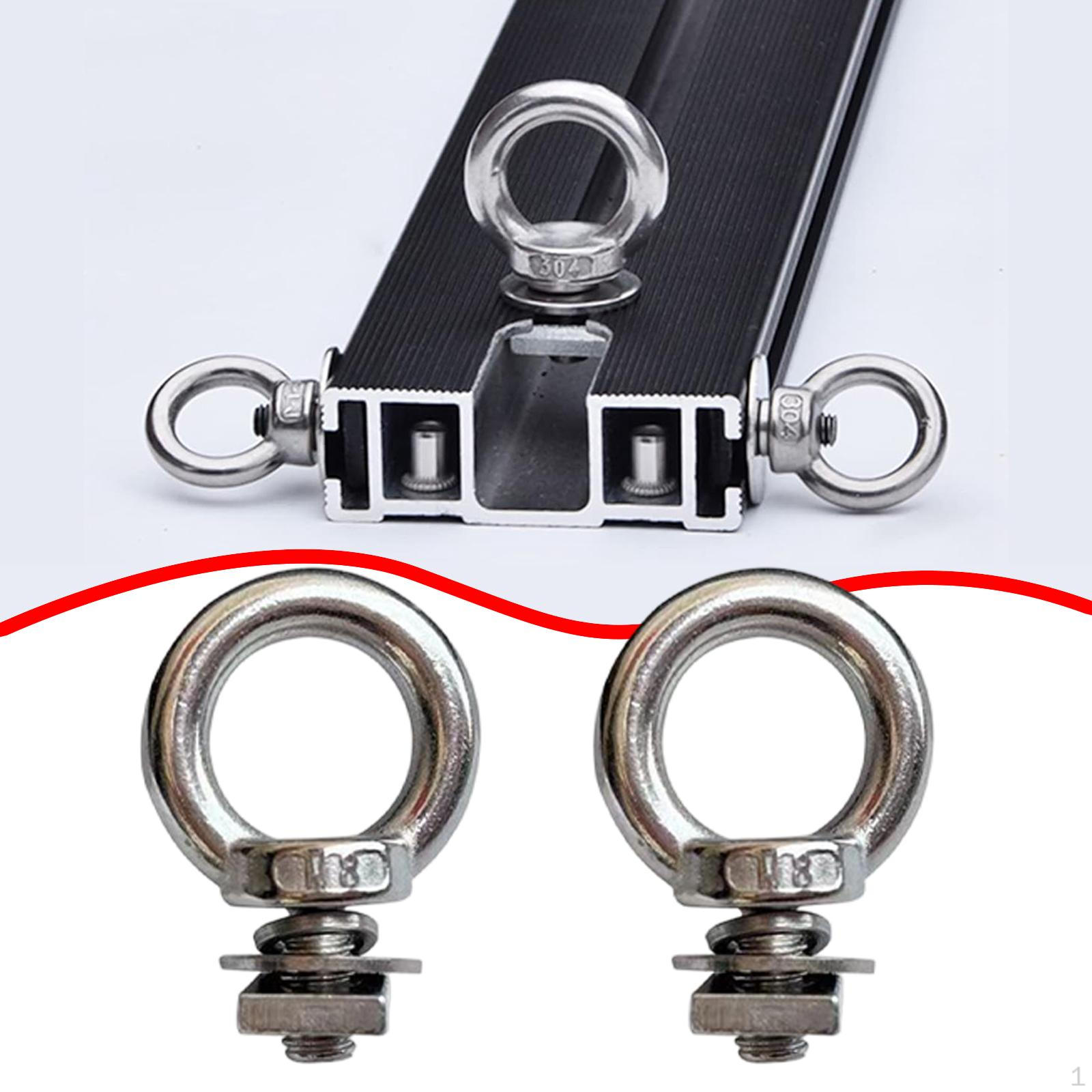 

2 Pieces Eye Bolt Heavy Duty M8 T Track Bolts Stainless Steel Roof Rack for Ropes 2 Piece