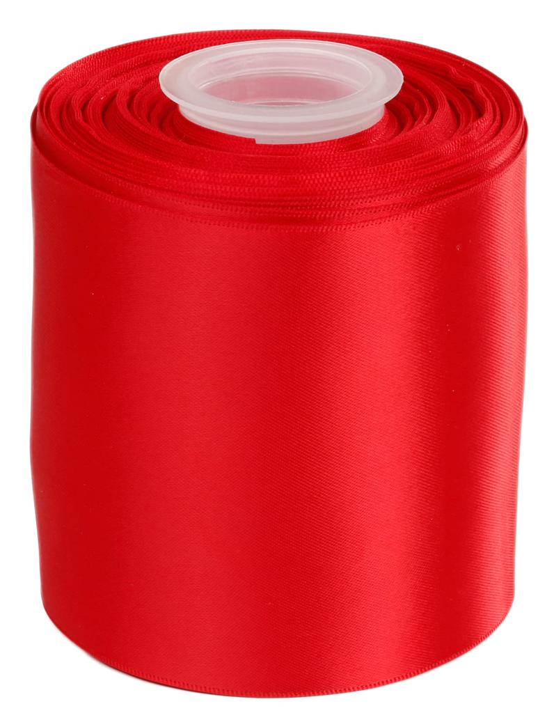 Width Double Face Satin Ribbon 25 Yards Ribbon Set for Party Wedding and Crafts [Ribbonilux] 10.16cm (250-Red), Decoration, Sewing,