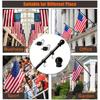 1.8m Rotating Stainless Steel Flagpole, 5-Section, Anti-Tangle, Wall-Mountable, Outdoor Use
