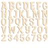 Unfinished Wooden Alphabet Letters and Numbers Focal Small Wood Letters for DIY Painting Arts Kids Spelling Learning