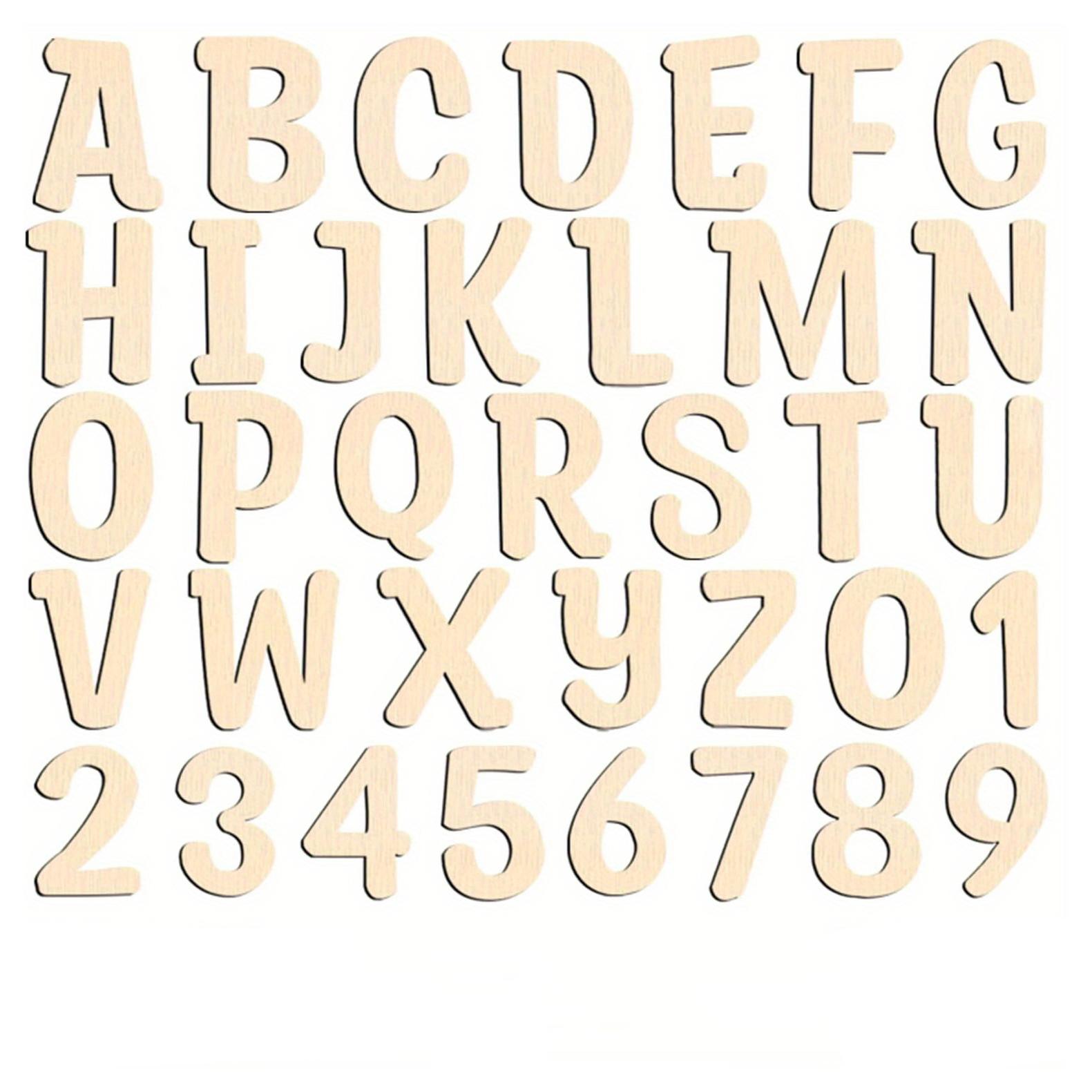 

Unfinished Wooden Alphabet Letters and Numbers Focal Small Wood Letters for DIY Painting Arts Kids Spelling Learning
