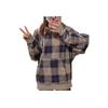 Vans FW22 Plaid Logo Patch Pullover Hoodie Unisex Hoodies Brown VN0A7YGOY7Q