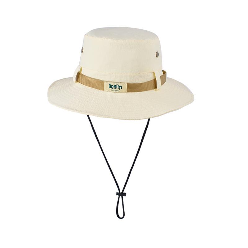 Large-brimmed sunshade women s outdoor mountaineering sun protection fisherman s hat, quick-drying, waterproof, British fashion бежевый
