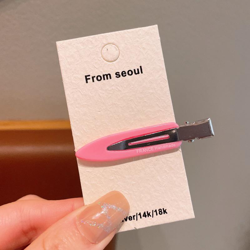 Korean Style Gold Label Seamless Hair Clip - Retro Flyaway Side Clip