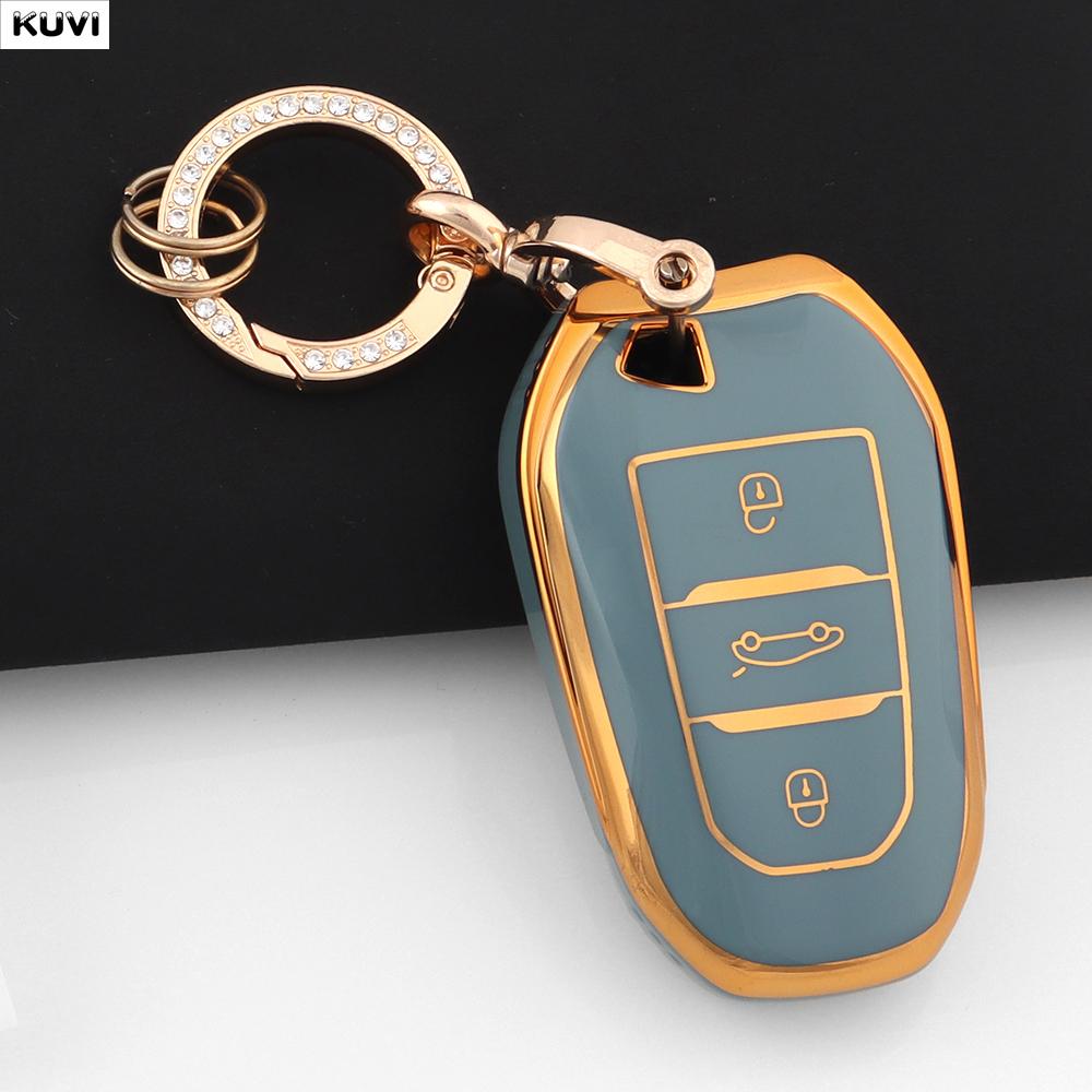 TPU Car Remote Smart Key Case Cover For Peugeot 2008 3008 4008 5008 308 408 508 Citroen C1 C2 C4 C6 C3-XR Picasso Grand DS3 DS5