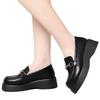 Women's Slip-On Leather Loafers - Fashionable, Versatile, Non-Slip, Comfortable, Soft Sole for Spring and Autumn