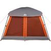 Family Tent for 6 Persons Grey and Orange Waterproof