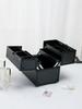 Portable Aluminum Cosmetic Case, Lockable  Professional Makeup Box with Trays