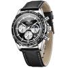 OLEVS Quartz Moon Watch for Leather Black Men's Watch, Popular, Business, Student, Phase, Chronograph, Men, Gift, Luminous, Waterproof, Date, Bell,