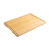 Non-Slip Bamboo Cutting Board with Juice Groove Durable Eco-Friendly Kitchen Prep Board Easy to Clean with Built-In Handles