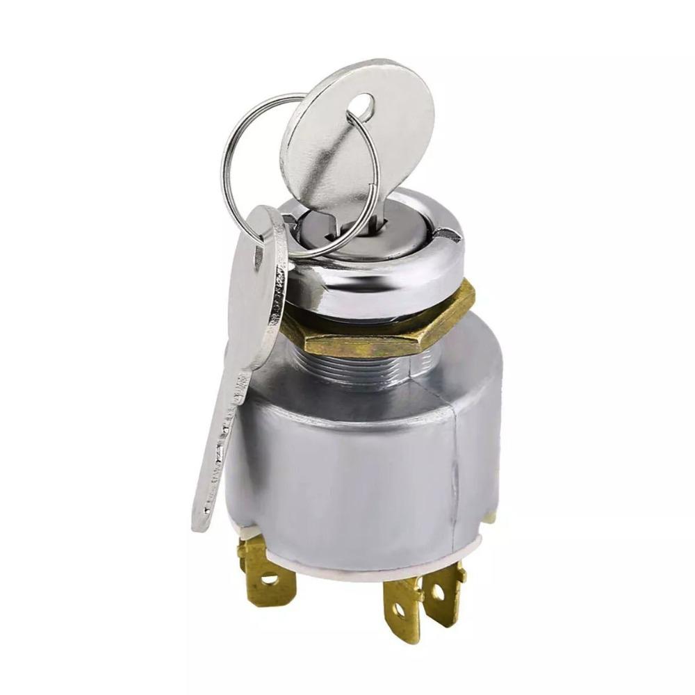 Universal 12V Ignition Switch Barrel Kit W/2 Key For Car Motorcycle Boat Tractor Relays 5