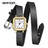 Sanda Women's Fashion Quartz Watch with Leather or Steel Strap - Waterproof and High-End Design.