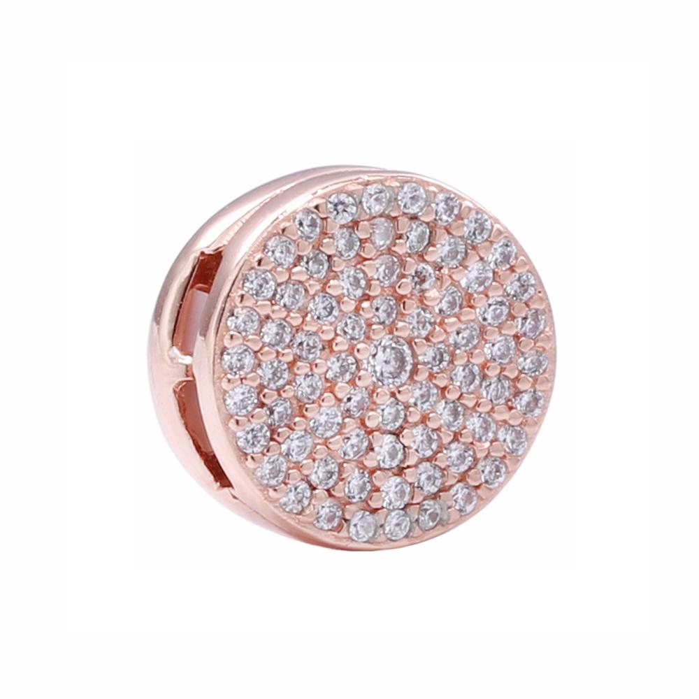 925 Silver Mesh Safety Chain Clip Shining Zircon Bee Butterfly Round Charm Beads Fit Exquisite Reflection Mesh Bracelet Jewelry