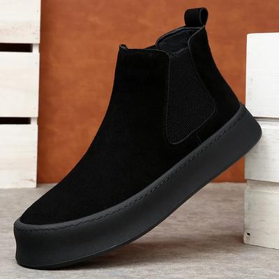 Scarpe di Sicurezza di Lusso Slip-on Comfort Uomo Outdoor Stivaletto Chelsea Pelle Moda Scarpe da Passeggio Uomo Autunno Nuovi Stivali da Uomo