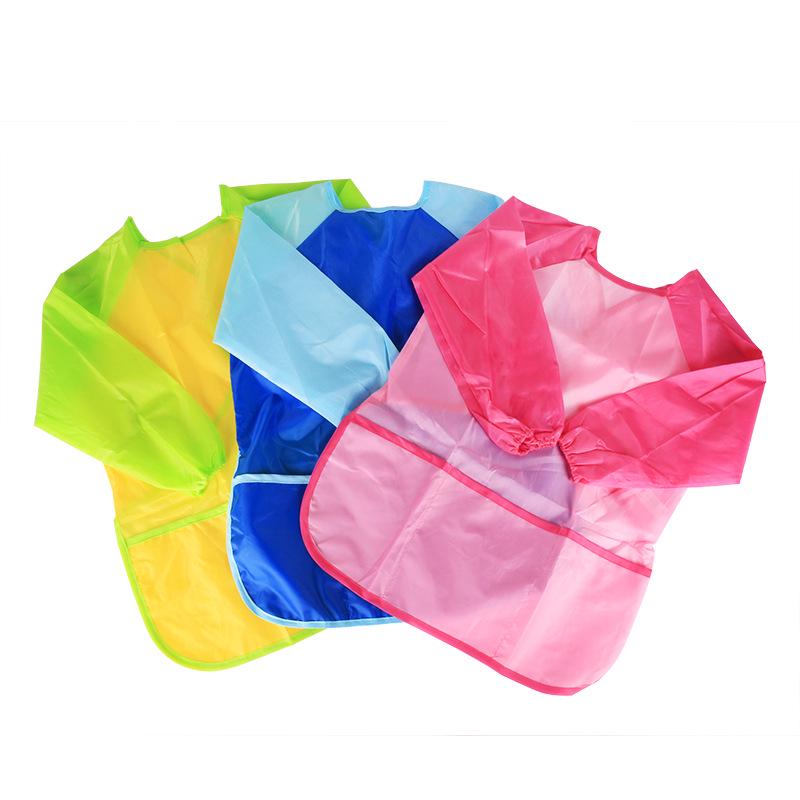 Children's Long Sleeve Art Apron: DIY Painting & Eating Smock for Kindergarten