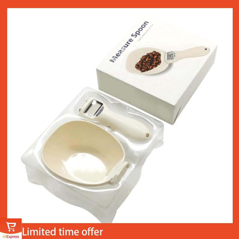 Fresh Pet Food Scale Electronic Measuring Tool Dog Feeding Bowl Measuring Spoon Kitchen Scale Digital Display Weighing Spoon