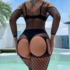 Sexy underwear new one-piece one-piece net clothes open gear free of suspender uniform temptation
