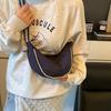 Casual Commute Women's Hobos Crossbody Bags Lightweight Portable Ladies Shoulder Bag Ctrast Color Simple Female Purse Handbags